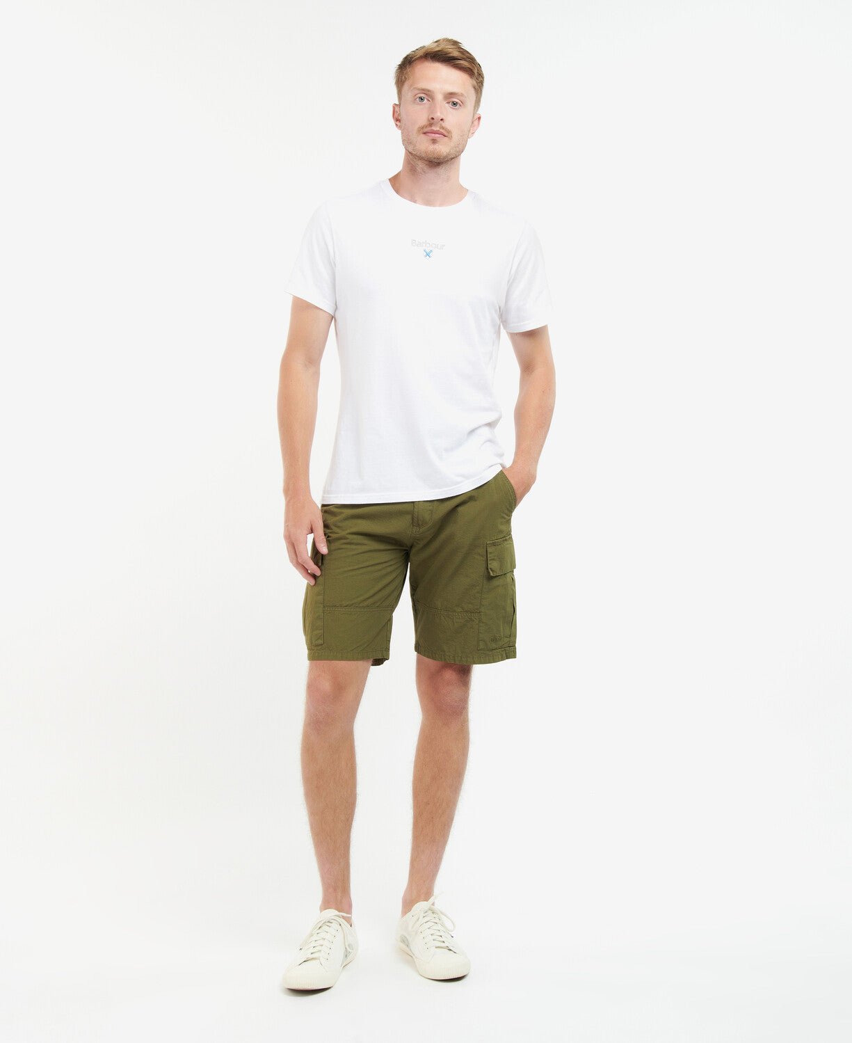 BARBOUR Essential Ripstop Cargo Shorts for Men - Durable IVY GREEN Outdoor Adventure Shorts with Multiple Pockets | Perfect for Hiking, Camping & Casual Wear