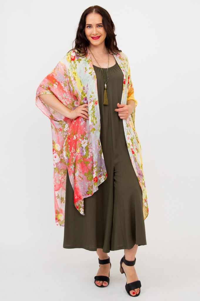 Darcy Floral Print Dress - Spring Bloom One Size Women's Fashion for Casual Outings & Garden Parties