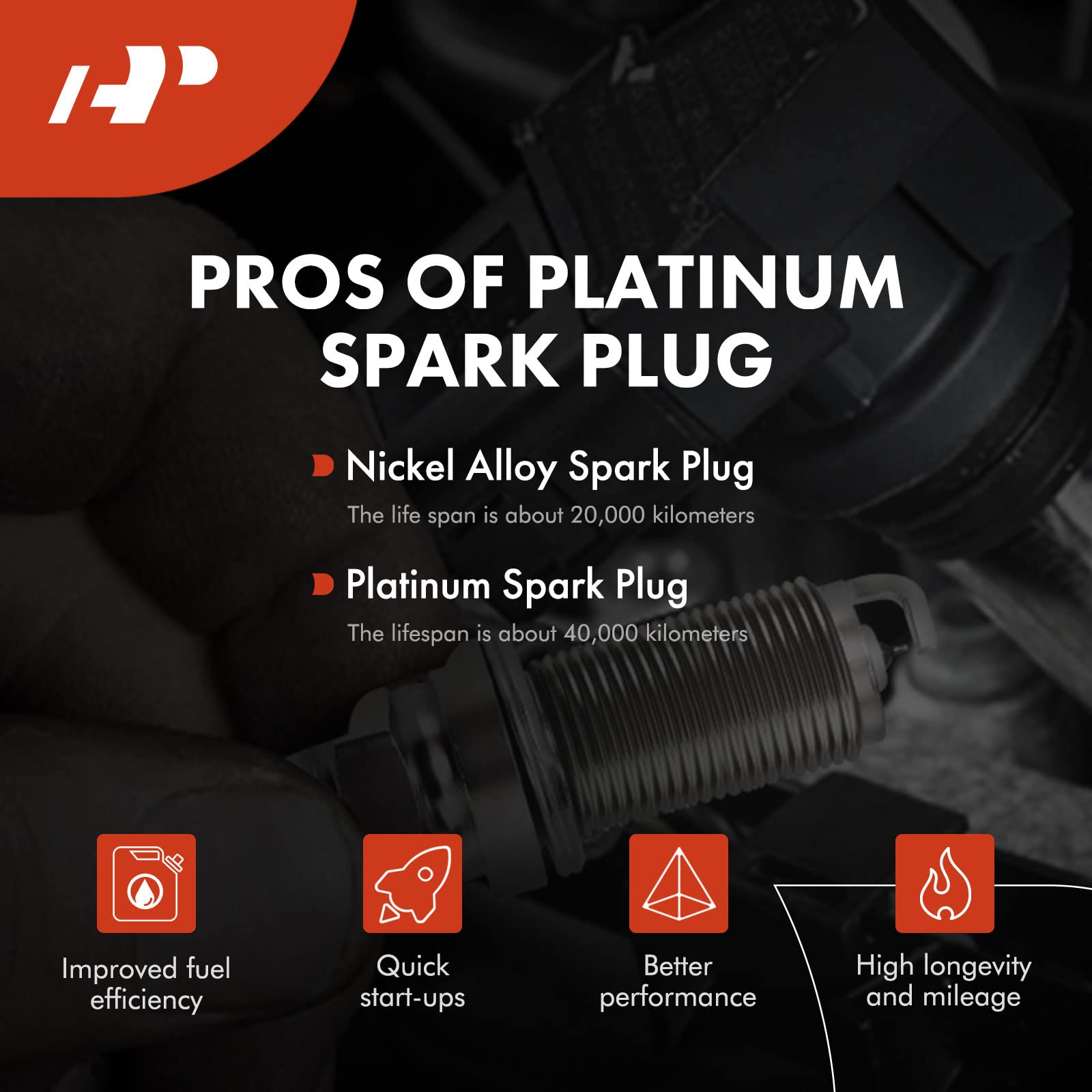 Premium 12-Piece Ignition Coil Pack & Iridium Spark Plugs Set - Compatible with Honda Pilot 2005-2008, Ridgeline 2006-2008, Acura MDX 2003-2006, Saturn Vue 2004-2007 (3.5L V6, Part #30520PDKA01) - Red - Improve Engine Performance & Fuel Efficiency for Smooth Driving