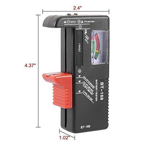 Birudmart Battery Tester - Check AA AAA C D 9V & Button Cell Batteries | Digital Voltage Meter for Household & Office Devices