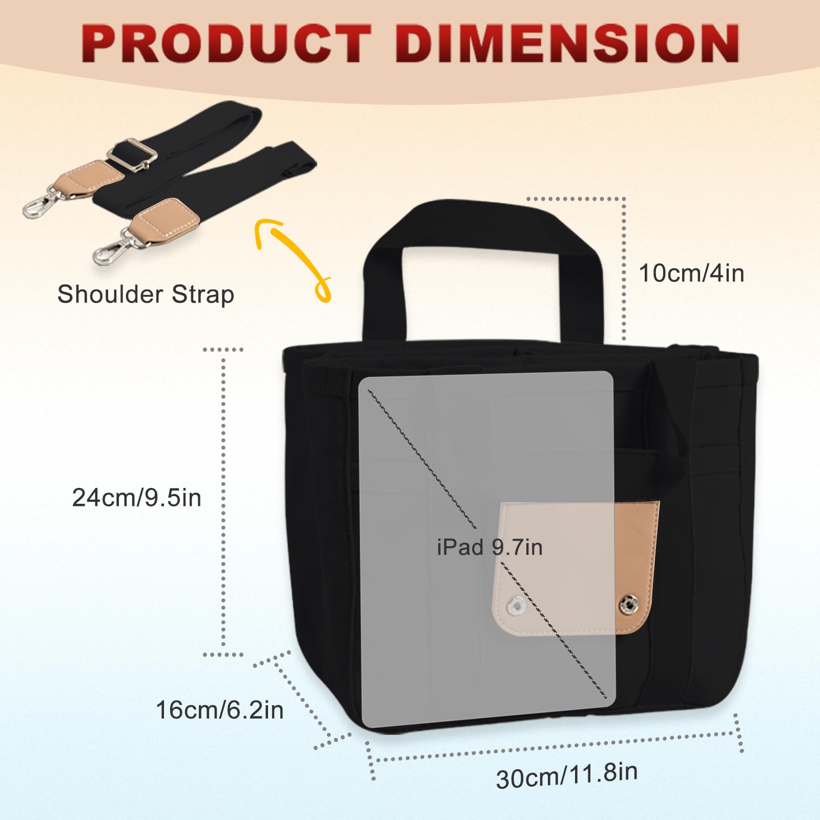 Stylish Multi-Pocket Canvas Tote Bag for Women - Large Capacity Reusable Handbag with Sturdy Handles - Perfect for Work, Travel, Shopping & Beach Days