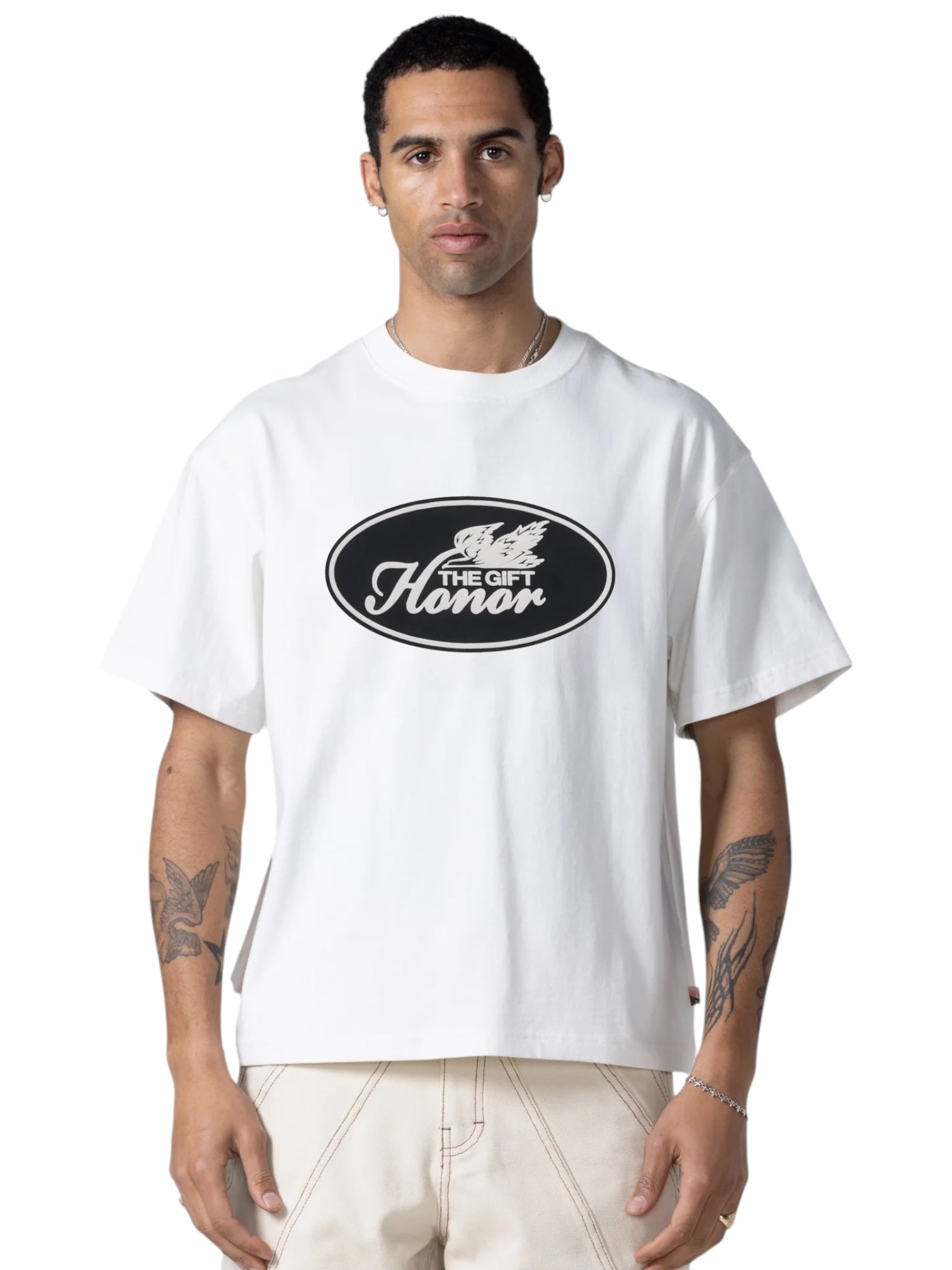 Honor The Gift SS Auto Tee White - Premium Quality Short Sleeve T-Shirt for Men | Comfortable Casual Wear for Everyday, Street Style & Urban Fashion