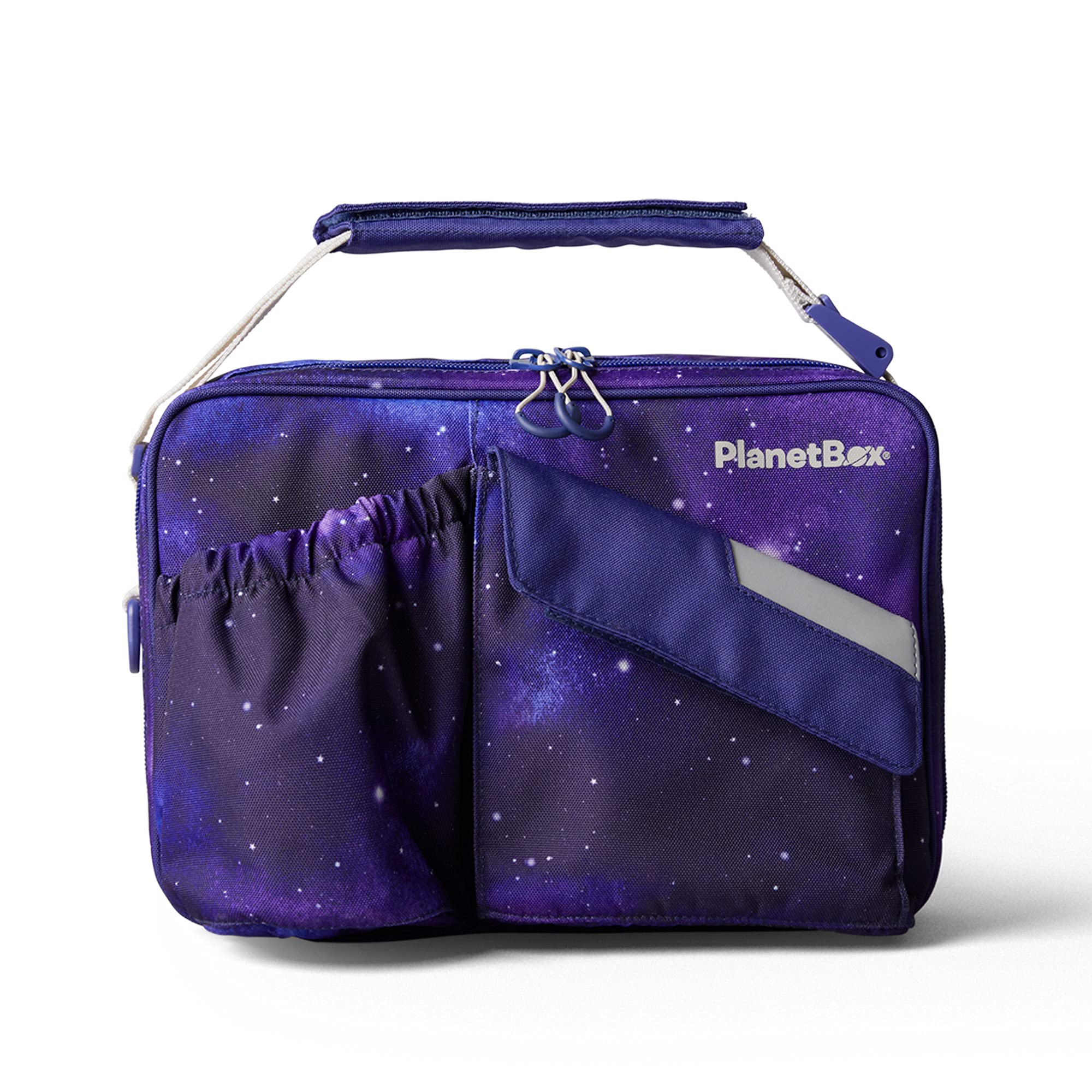 PlanetBox Insulated Lunch Bag for Kids & Adults - Leakproof, Durable & Easy to Clean with Adjustable Shoulder Strap & Snack Pockets - Perfect for School, Work, Picnics & Outdoor Activities (Stardust)