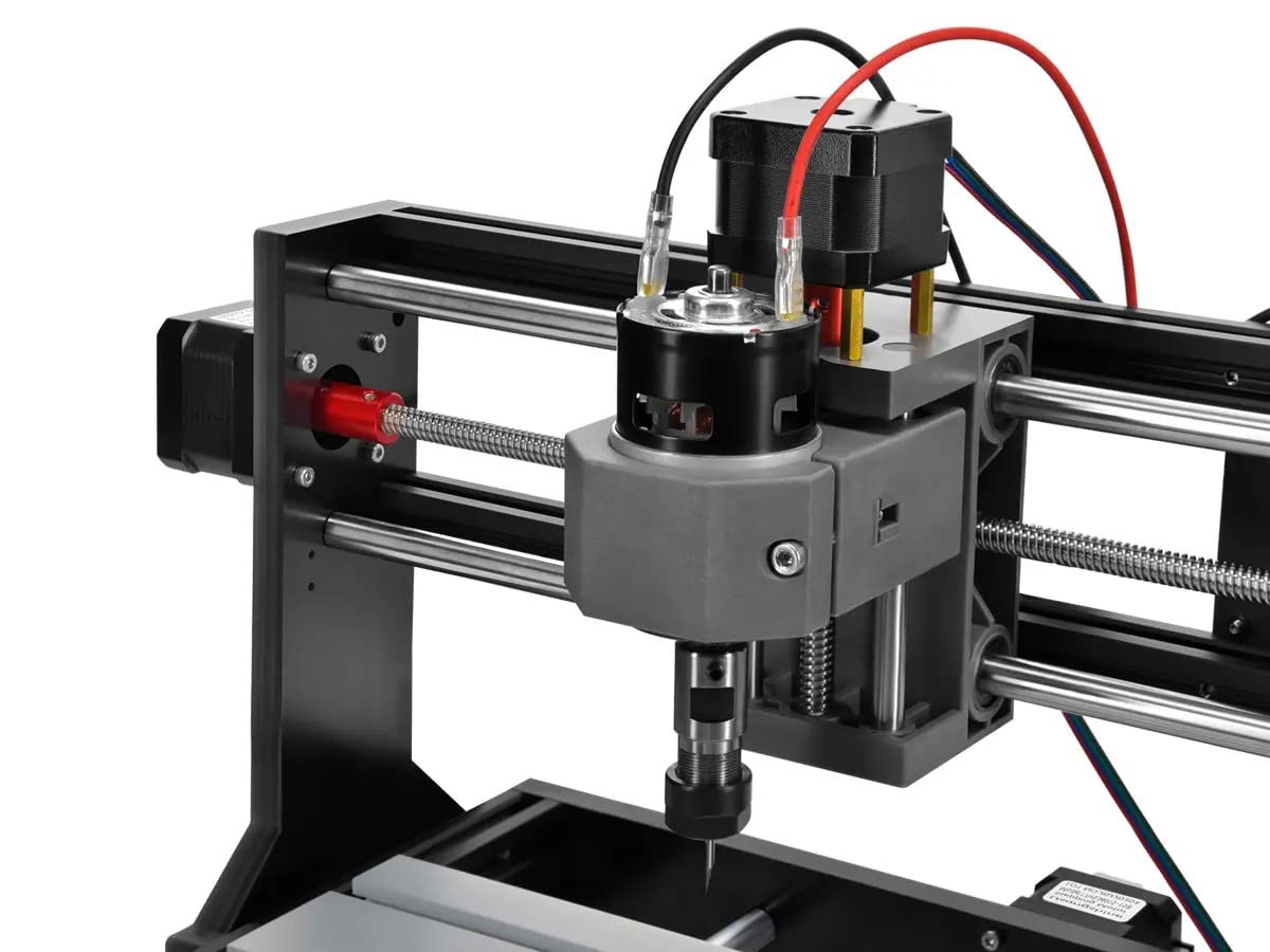 Monoprice 3-Axis Benchtop CNC Router Kit - 300x180x40mm Working Area for Soft Metal, Wood, Plastic, Acrylic, PVC & PCB Engraving/Milling - GRBL & Candle Software Compatible - Perfect for DIY Projects, Hobbyists & Small Workshop Fabrication