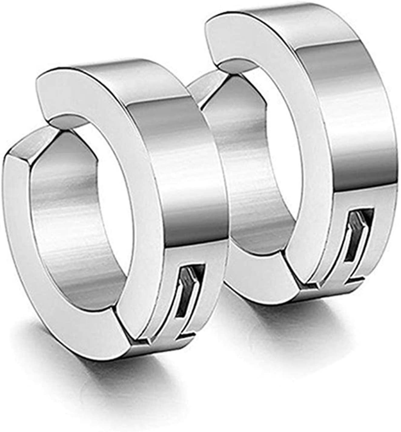 Non-Piercing Clip-On Ear Cuffs & Hoop Huggie Earrings for Women & Men - Silver Fake Earrings for Parties, Weddings & Everyday Wear