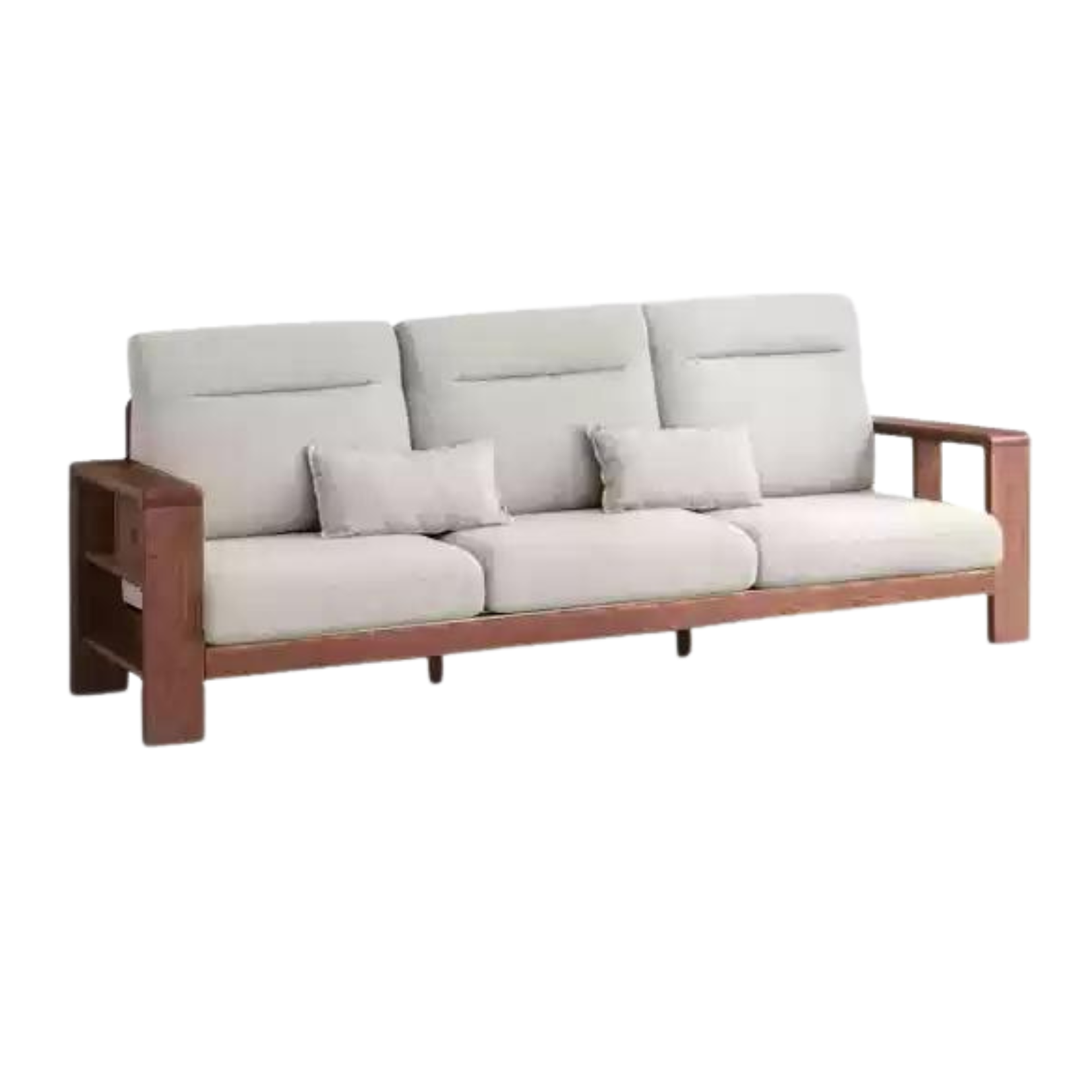 95.7x32.3x36.6 inch / 243x82.8x93сm / walnut color / small three-seater (two colors optional)