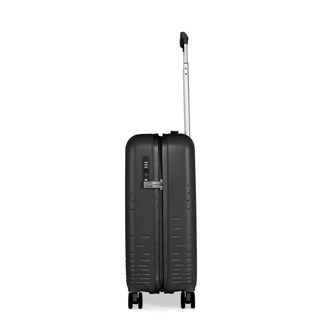 Epic Spin 55cm Lightweight Carry-On Luggage - Matte Black Suitcase for Travel, Business Trips & Weekend Getaways