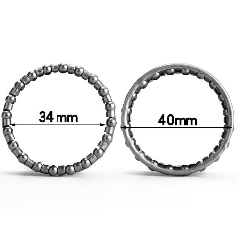 2PCS Bike Headset Caged Ball Bearing Races - Front & Rear Fork Bearings for Bicycle Maintenance & Repair - Compatible with Road, Mountain & BMX Bikes - Perfect for DIY Cycling Repairs & Upgrades
