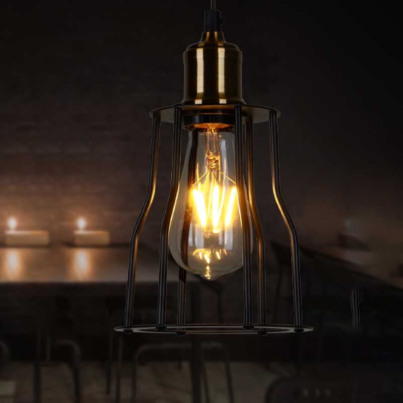 Modern 6-Light Black Glass Chandelier - Elegant Pendant Lighting Fixture for Kitchen Island, Dining Room & Foyer | Clear Glass Long Hanging Light for Contemporary Home Decor