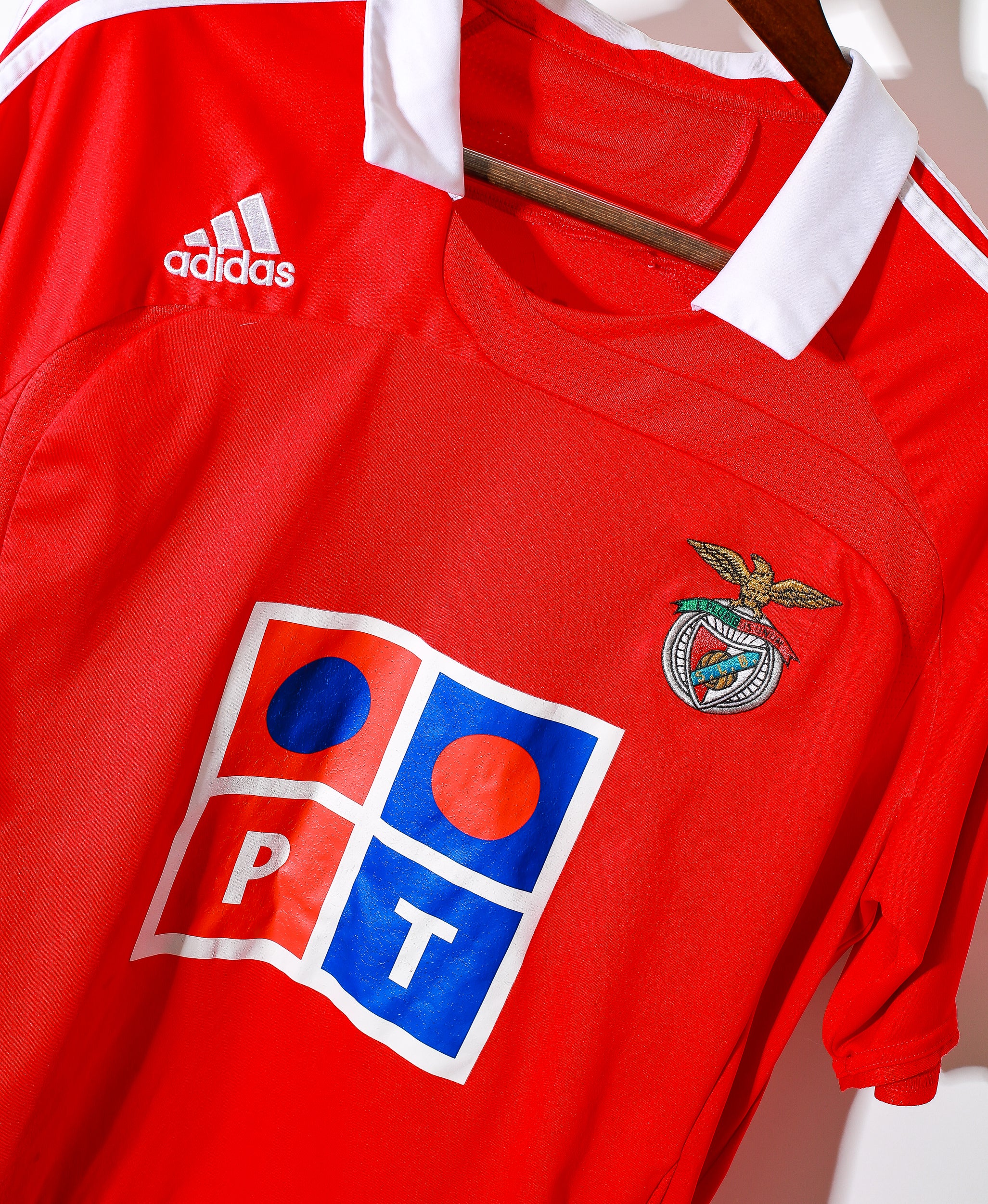 2007-2008 Benfica Home Jersey Size L - Authentic Soccer Jersey for Fans & Collectors - Perfect for Match Days, Gifts & Memorabilia