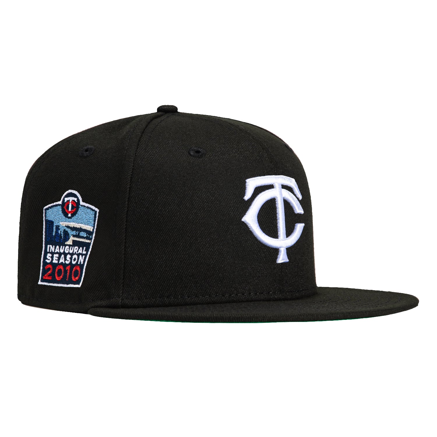 New Era 59Fifty Minnesota Twins 2010 Inaugural Season Patch Snapback Hat - Black & White Adjustable Baseball Cap for Men & Women - Perfect for MLB Games, Sports Events & Casual Wear