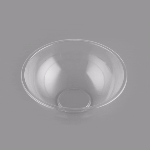 18 oz Clear Plastic Salad Bowls - 6