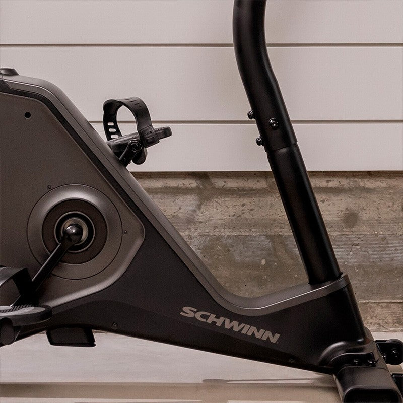Schwinn 590U Upright Exercise Bike for Home Gym - Magnetic Resistance Indoor Cycling Bike with LCD Display, Heart Rate Monitor & Adjustable Seat - Perfect for Cardio Workouts & Weight Loss