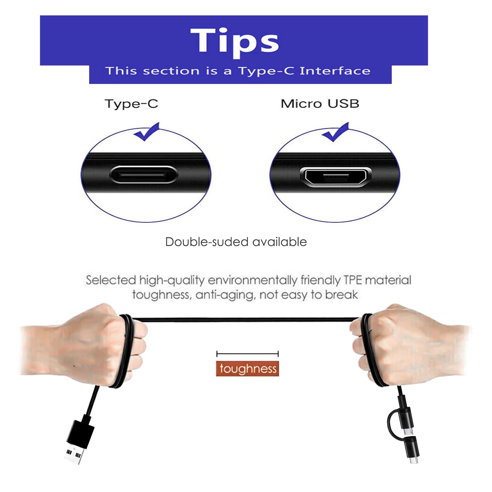 Fast Charging Micro USB Cable - Compatible with BlueParrott S650-XT, S450-XT, B550-XT & More Bluetooth Headsets | Durable Wall Charger Cord for Office, Travel & Home Use