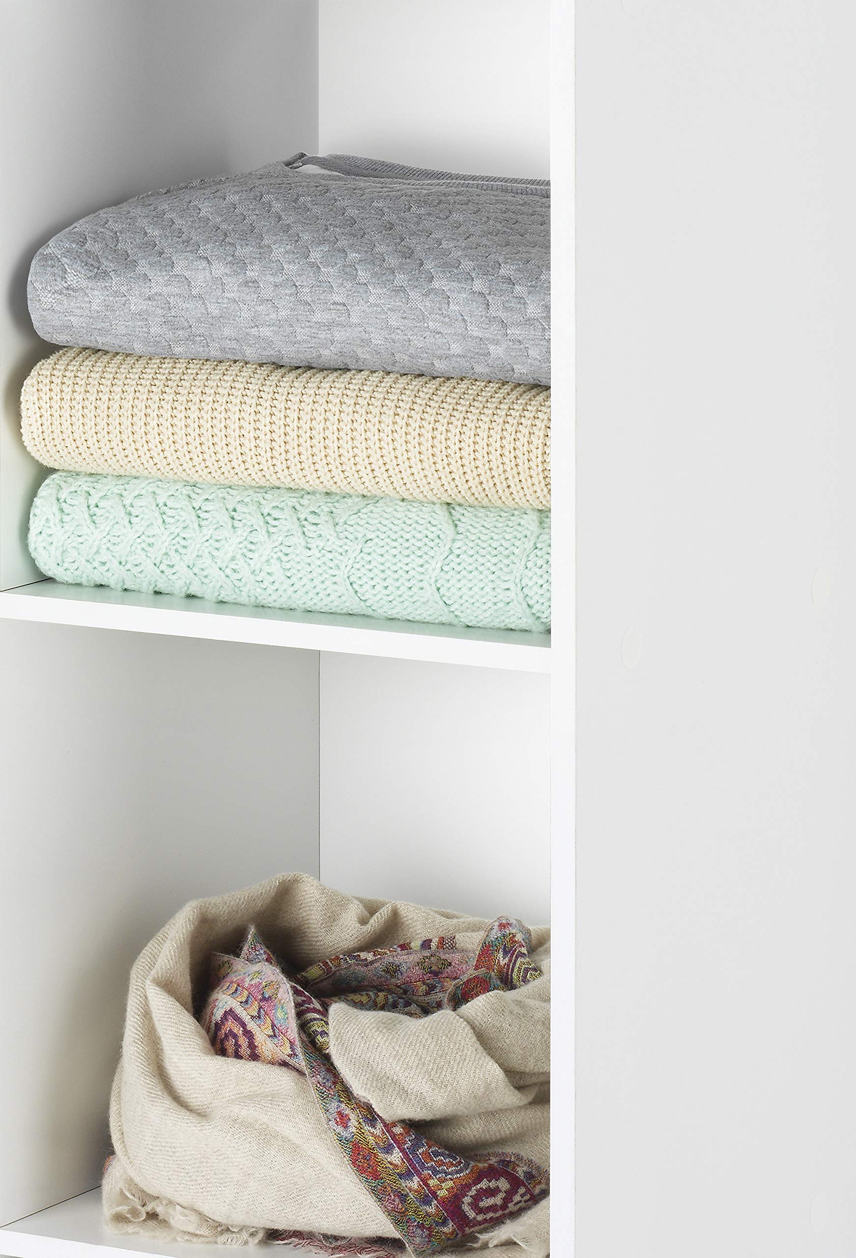 Whitmor 3 Cube Organizer Shelf - White Storage Unit for Closet, Bedroom & Office Organization - Perfect for Toys, Books & Home Decor