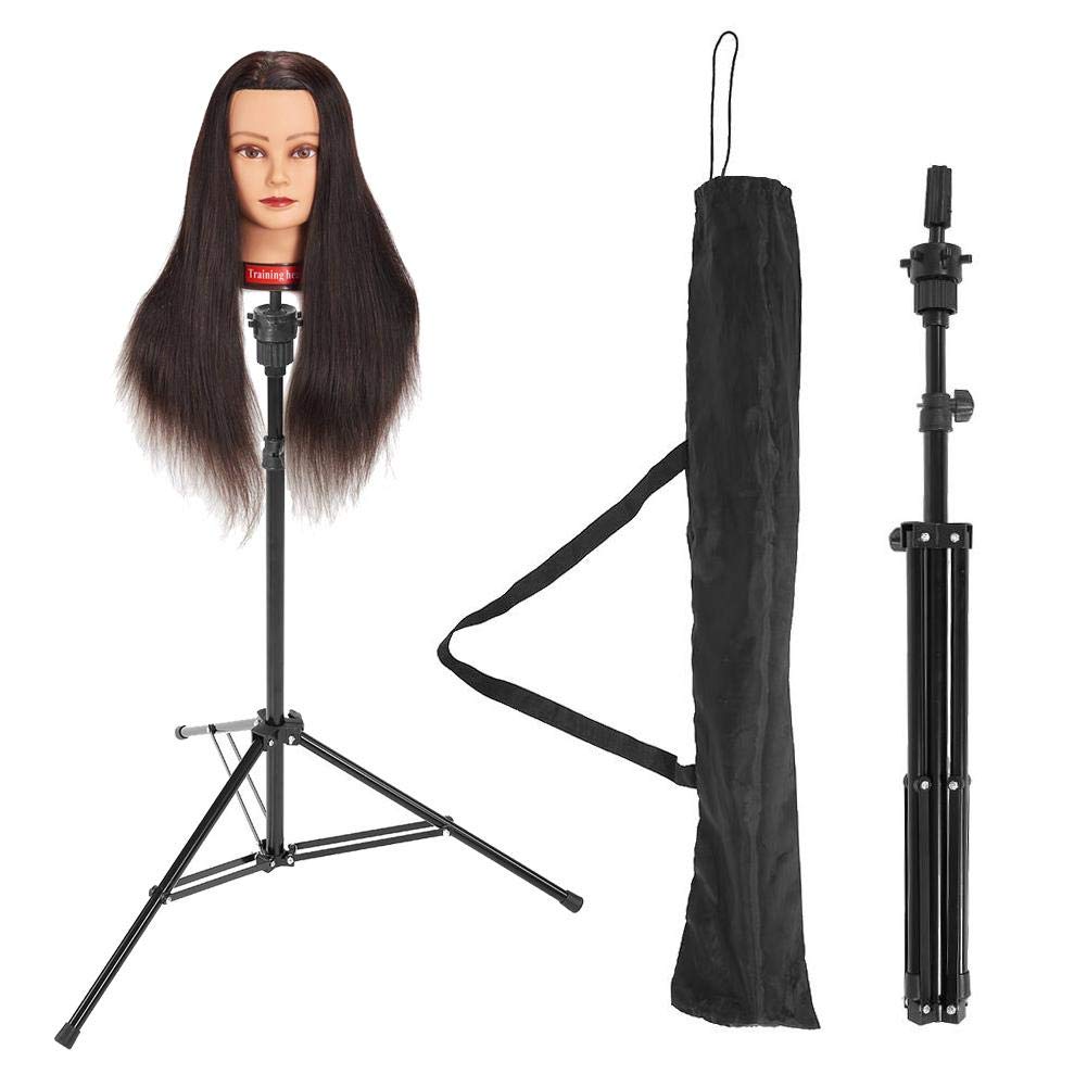 Rotatable Stainless Steel Wig Head Stand Holder - Adjustable Mannequin Tripod for Hair Styling, Cosmetology & Salon Practice | Perfect for Wigs, Hair Extensions & Makeup Training