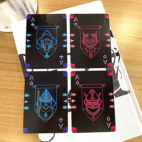 Black Knight Cardistry Playing Cards - Premium Poker Deck for Magic Tricks, Card Games & Parties | Durable Design for Kids & Adults | Perfect for Poker Nights, Magic Shows & Family Gatherings