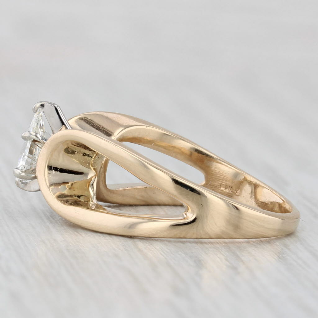 0.47ct Pear Cut Diamond Solitaire Engagement Ring - 14K Yellow Gold, Size 7 - Perfect for Proposals, Anniversaries & Special Occasions