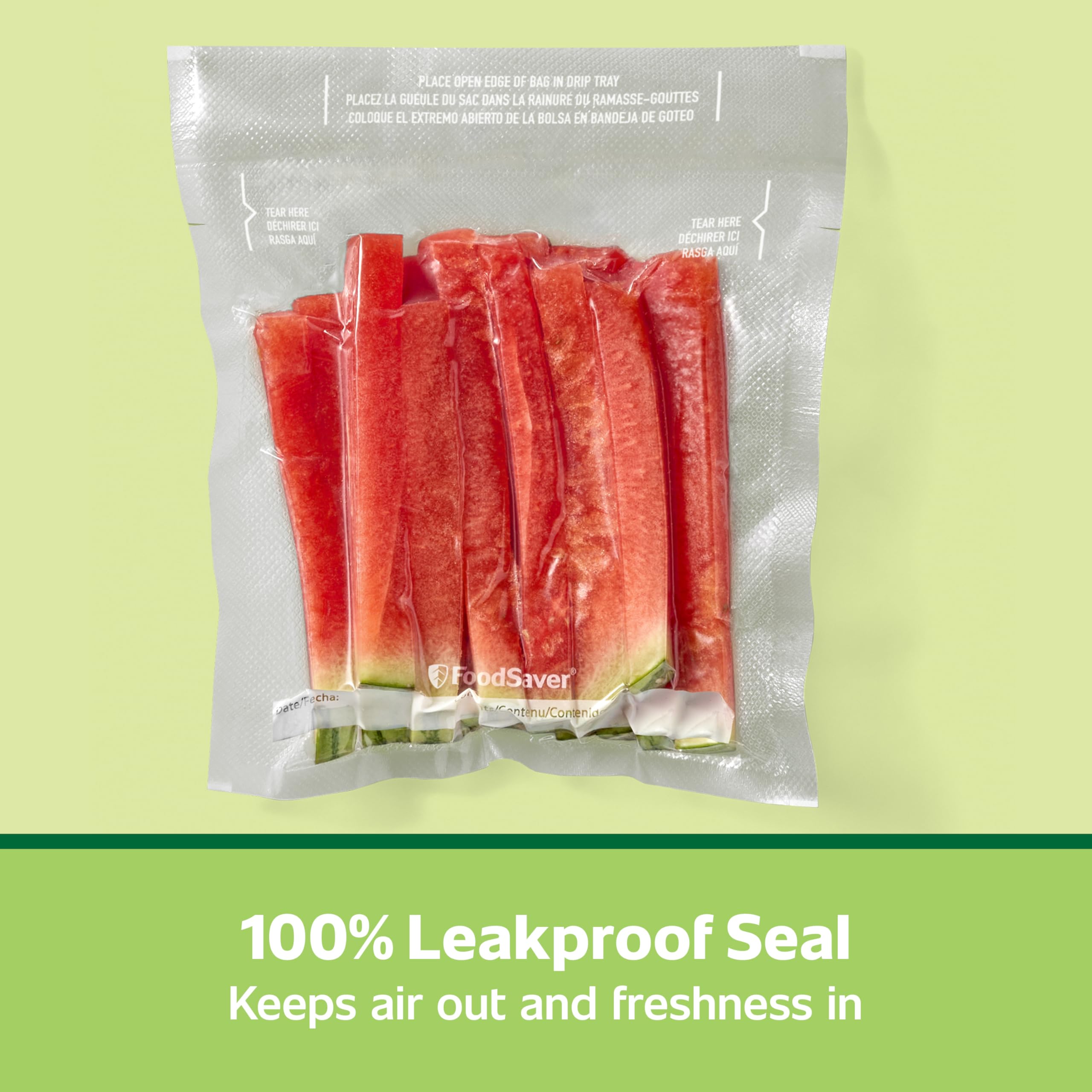 FoodSaver Pint Pre-Cut Vacuum Seal Bags - 27 Pack | Easy to Use & Tear Open Vacuum Storage Bags for Food Preservation | Perfect for Sous Vide, Freezing, and Long-Term Food Storage