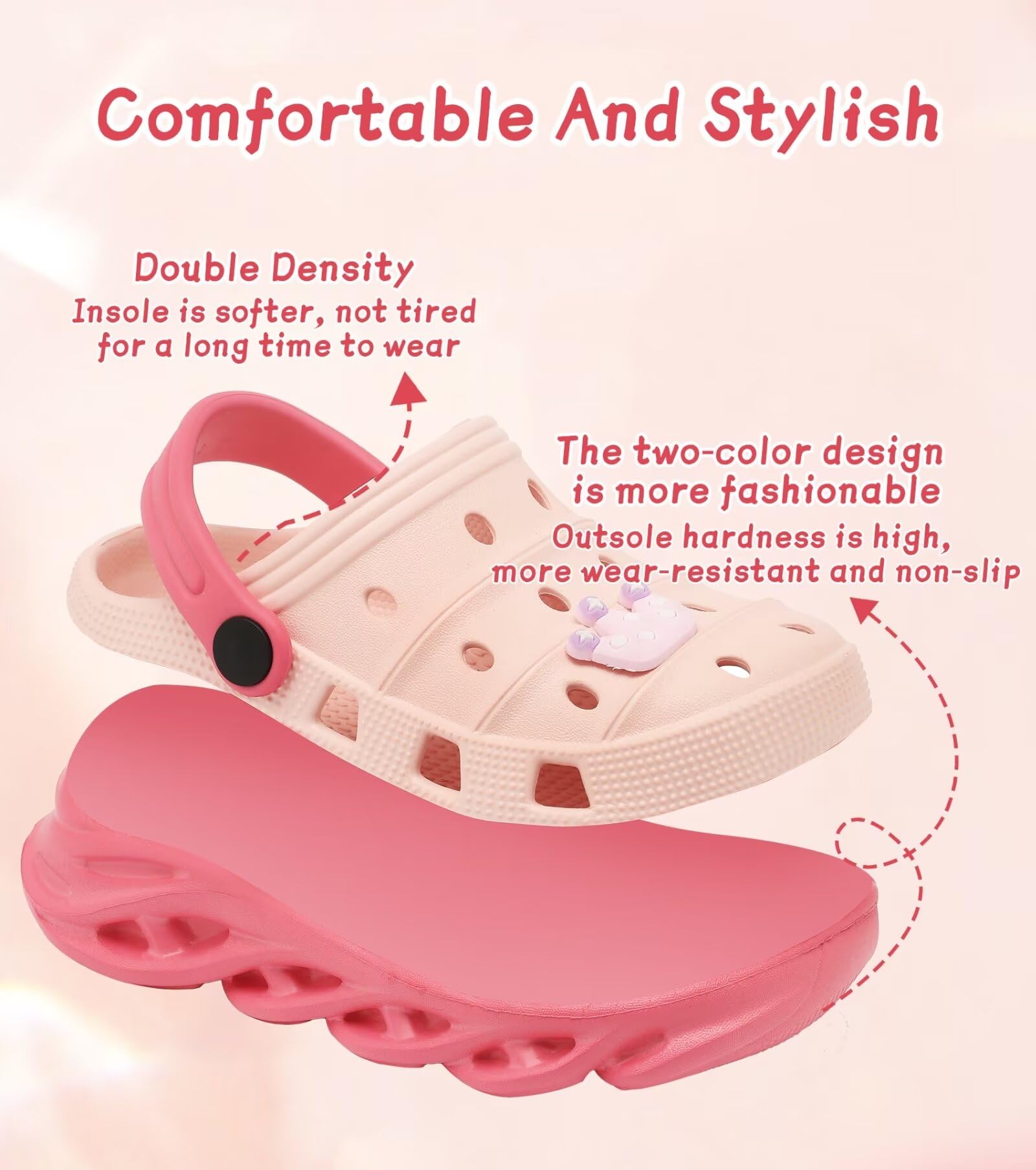 **Toddler Kids Clogs - Slip-On Slide Sandals for Boys & Girls - Comfortable Beach, Pool & Garden Slippers - Perfect for Summer Outdoor Play**