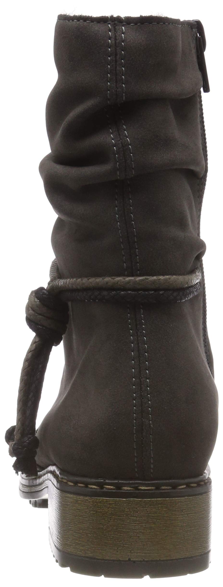 Rieker Women's Classic Ankle Boots Z6893 - Comfortable Grey Leather Ankle Boots Size 7 US | Casual & Office Wear | Perfect for Fall & Winter Outfits