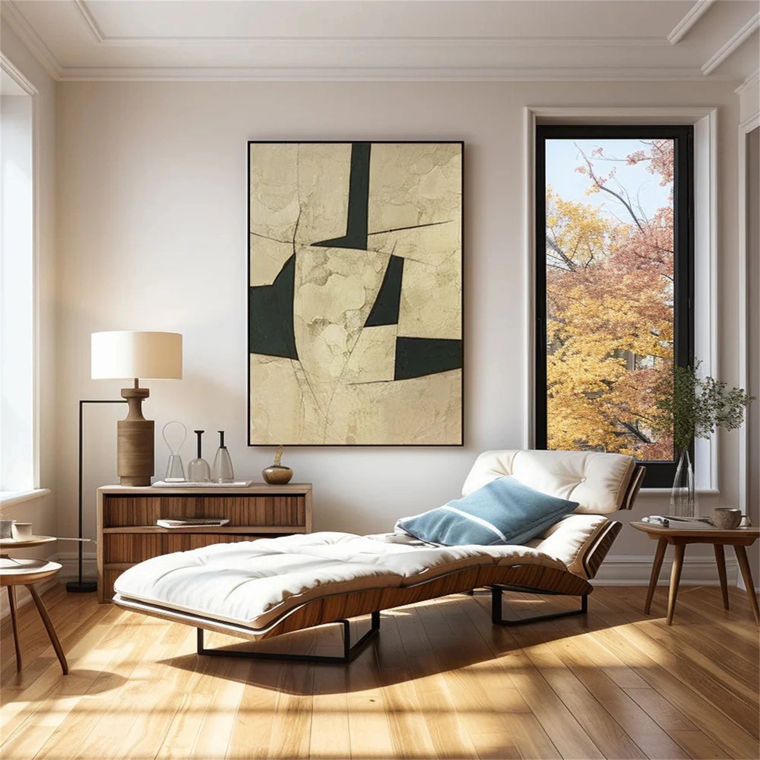 Abstract Tranquility Art Painting #WS213 - Modern Wall Decor for Living Room, Bedroom & Office - Calming Canvas Artwork for Home & Workspace