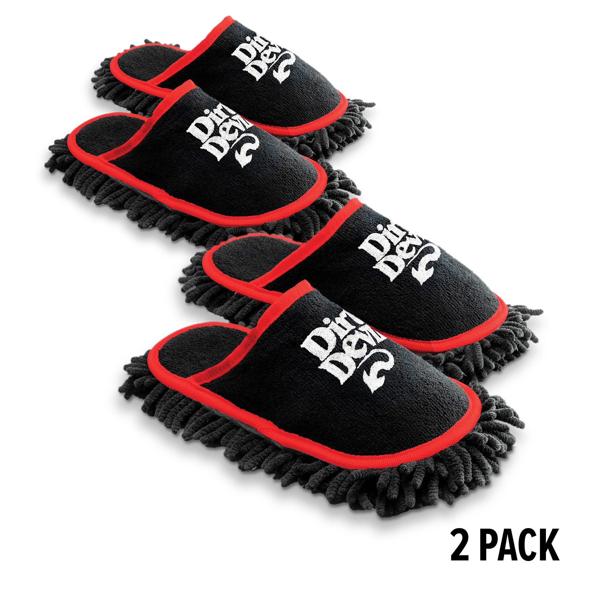 Non-Slip Cleaning Slippers for Floors - 2 Pack Microfiber Mop Slippers - Perfect for Mopping, Dusting & Pet Hair Removal at Home