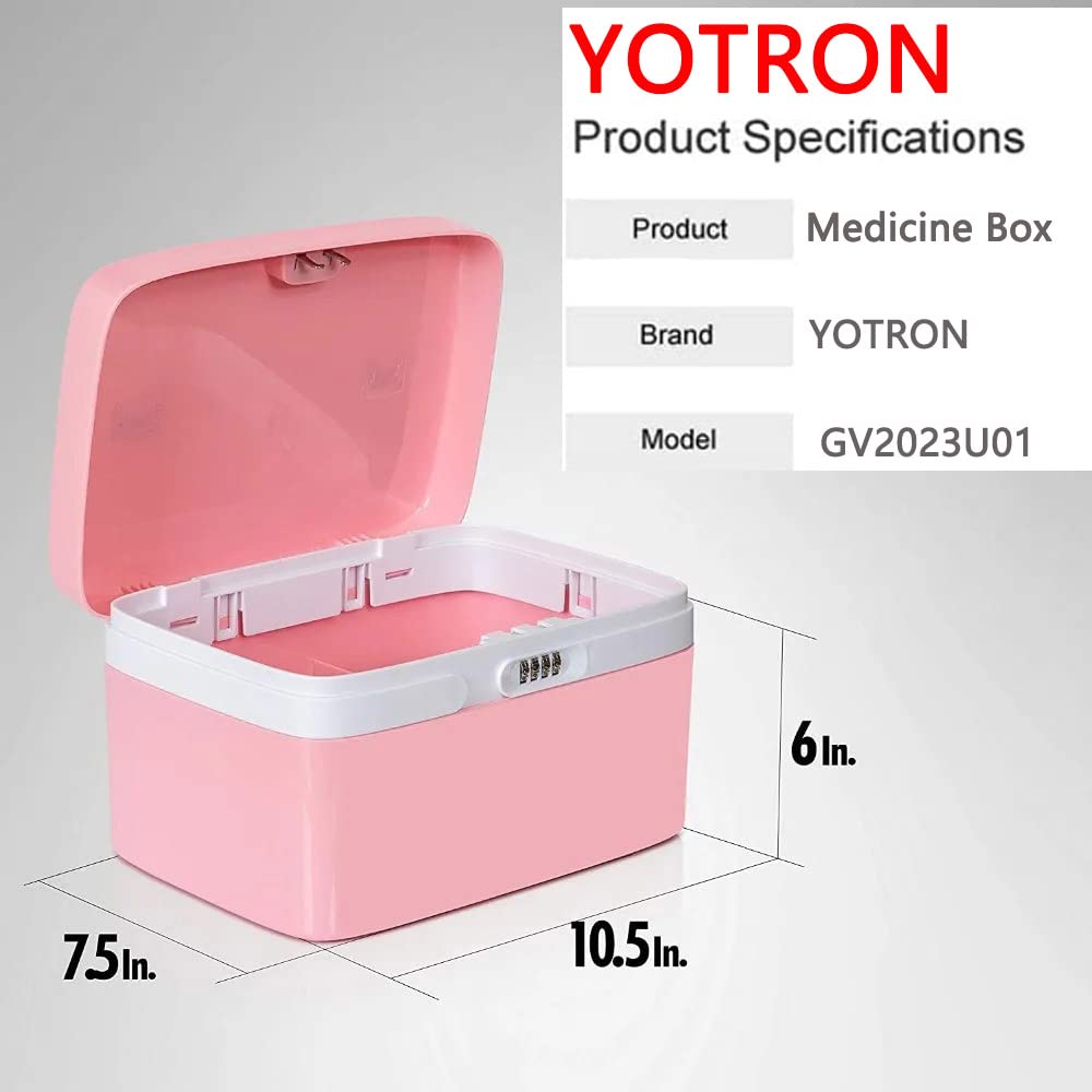 Secure Medicine Lock Box - Portable & Lockable Medication Storage Case for Pills & Prescriptions | Ideal for Travel, Home, and Healthcare Safety