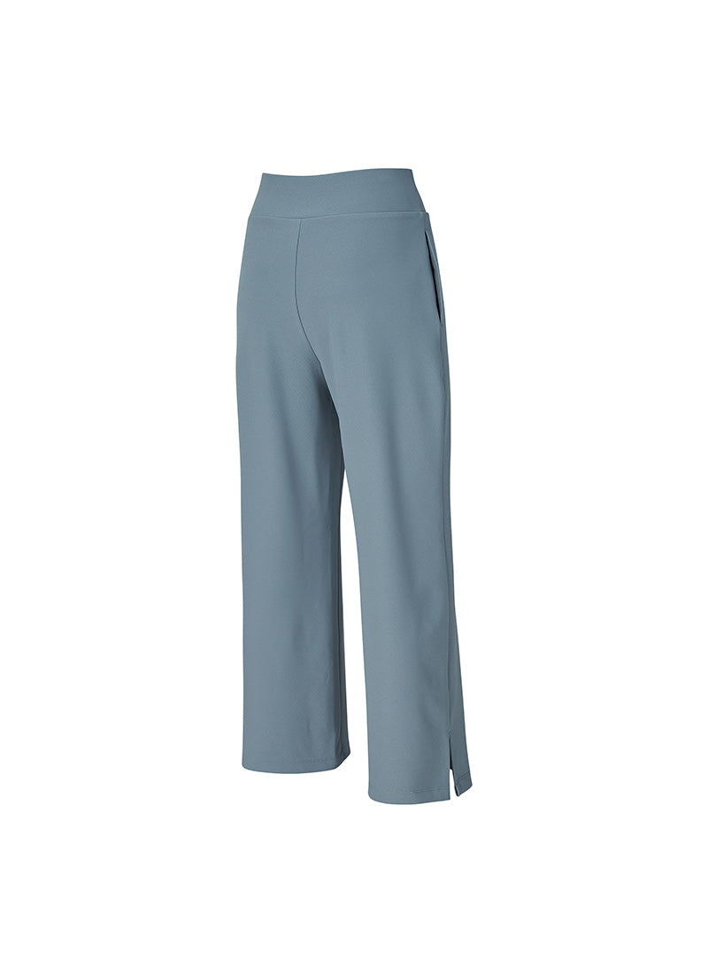 Free Motion Slit Wide Leg Pants for Women - Stretchy High Waist Palazzo Trousers for Yoga, Lounge & Casual Wear