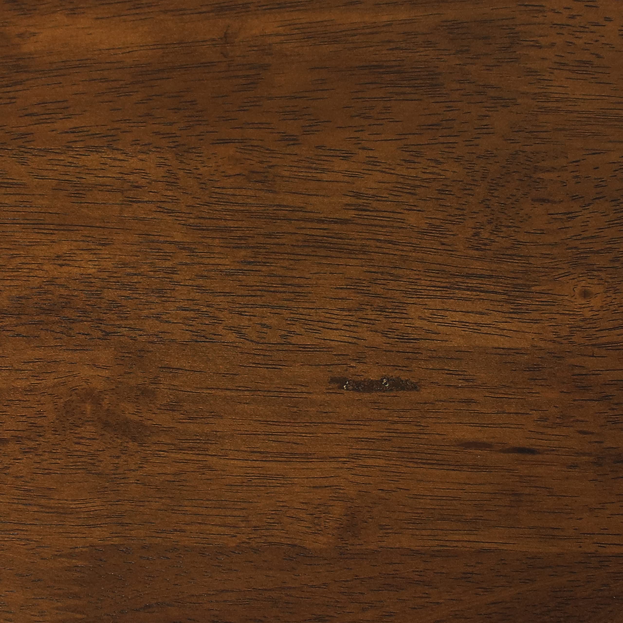 Sunnydaze Dorian 5-Foot Mid-Century Modern Dining Table - Solid Rubberwood Rectangle Kitchen Table with Dark Walnut Finish - Perfect for Small Spaces, Breakfast Nooks & Contemporary Dining Rooms