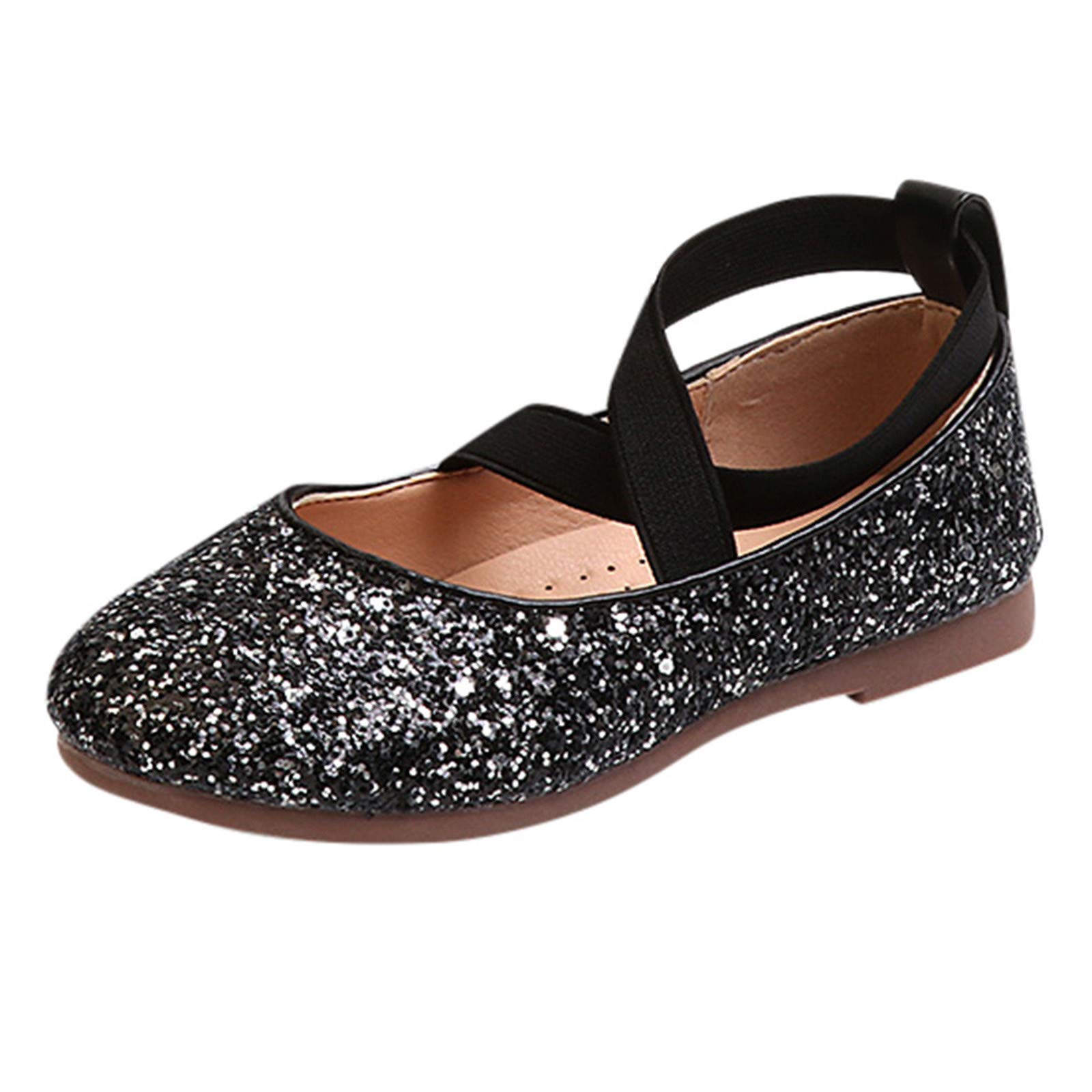 Gaoqi Baby Shoes for Girls - Sparkly Sequins Princess Toddler Shoes for Dancing & Play - Soft & Comfortable First Walkers for Infants & Kids - Perfect for Parties, Ballet, and Everyday Wear