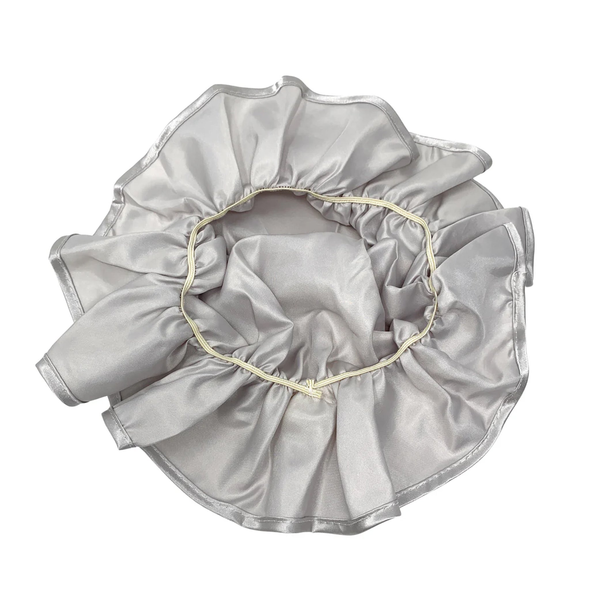 Kingsley Silky Satin Night Cap for Women - Soft Sleep Bonnet for Hair Protection & Comfort - Silver Sleeping Hat for Curly, Natural, and Damaged Hair - Perfect for Nighttime, Travel, and Salon Use