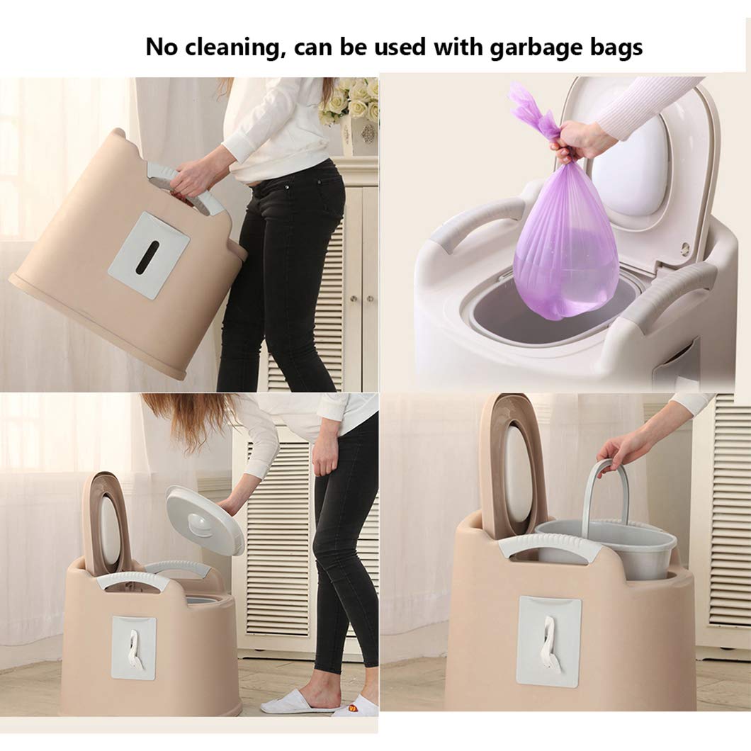 Portable Toilet Chair - Adjustable Height Bedside Commode with Shower Seat | Medical Mobility Aid for Elderly, Pregnant Women & Disabled | Home Care & Travel Use