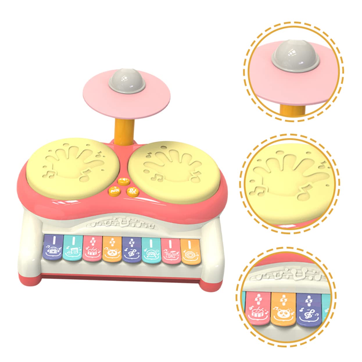 WESIEVYA Kids Drum Set - Musical Toy Drum for Toddlers & Children, Portable Mini Drum with Piano Features - Perfect for Birthday Gifts, Early Learning & Indoor Playtime