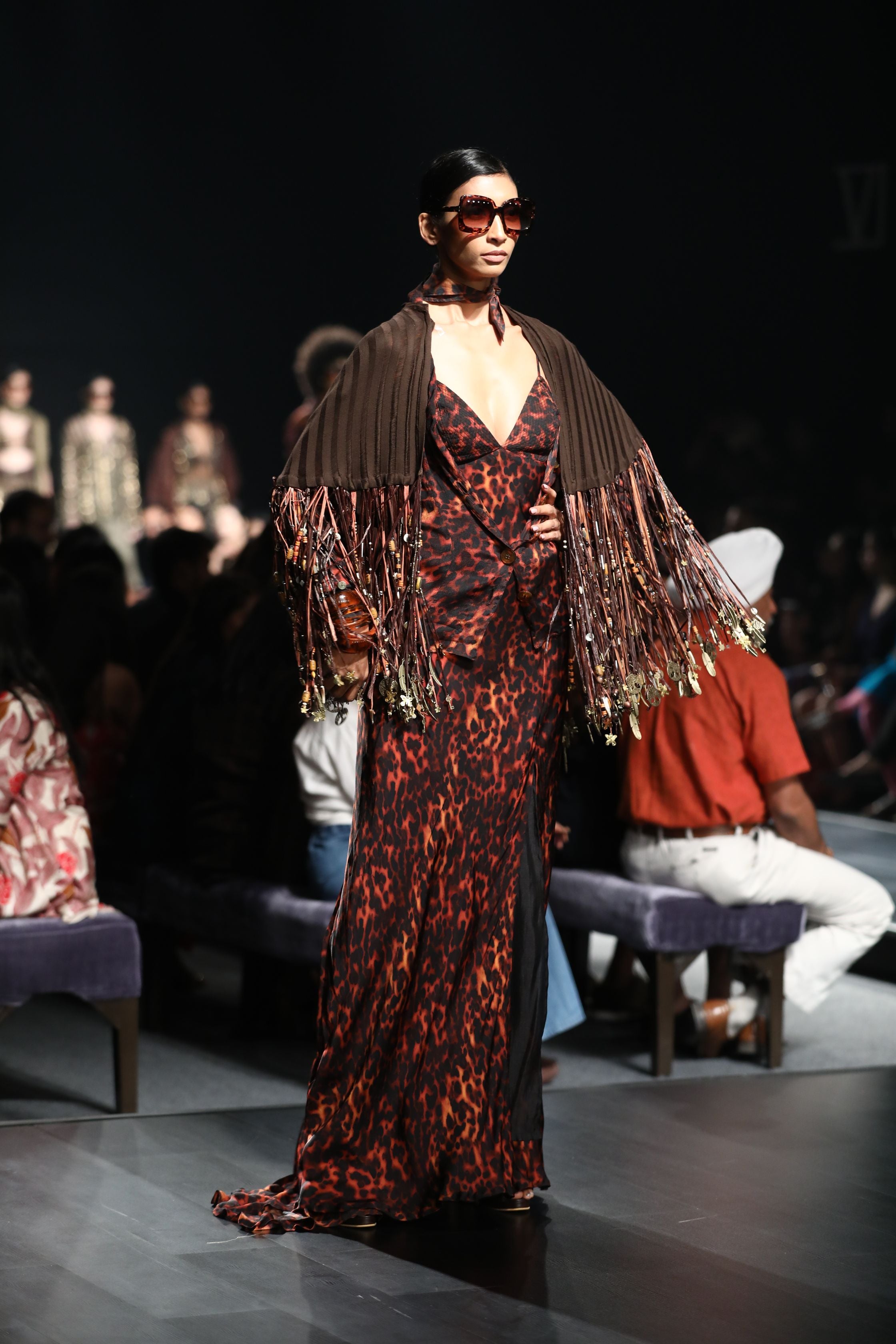 Elegant Stone Print Slip Maxi Dress with Side Slit - Perfect for Summer Beach Vacations, Date Nights & Boho Chic Outfits