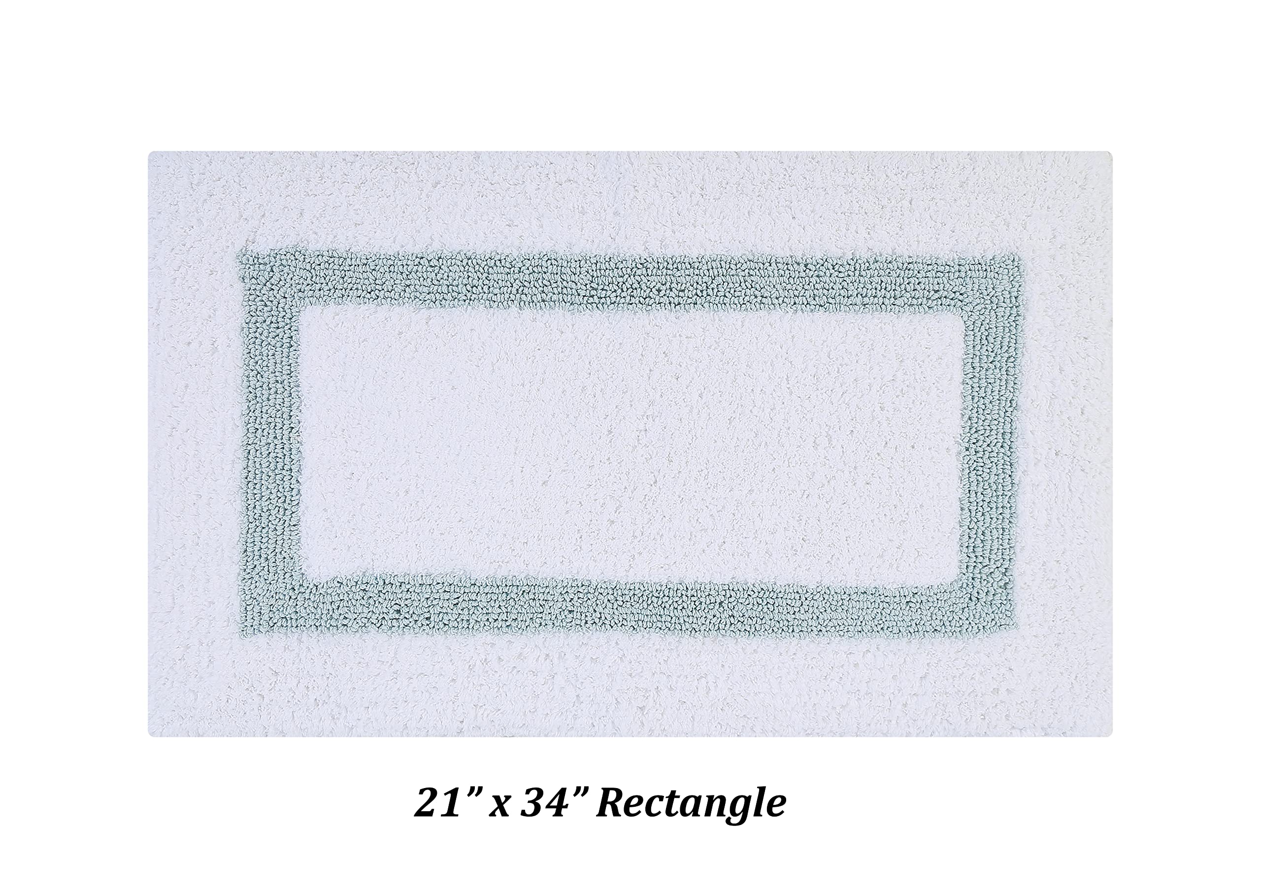 Better Trends 100% Cotton Hotel Collection Bath Mats Set - Ultra Absorbent, Reversible & Machine Washable 5-Piece Bathroom Rug Set (Gray & White) for Toilet Base, Tub Runner & Shower - Luxury Spa & Guest Bathroom Decor