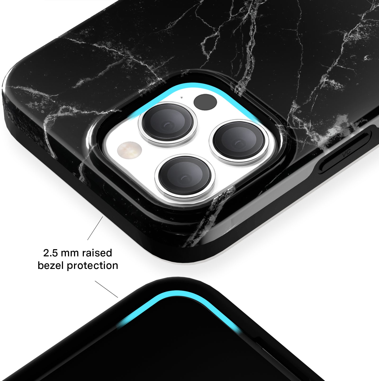 Premium Black Marble iPhone Case - Slim Protective Cover with Anti-Slip Grip | Perfect for Work, Travel & Everyday Use