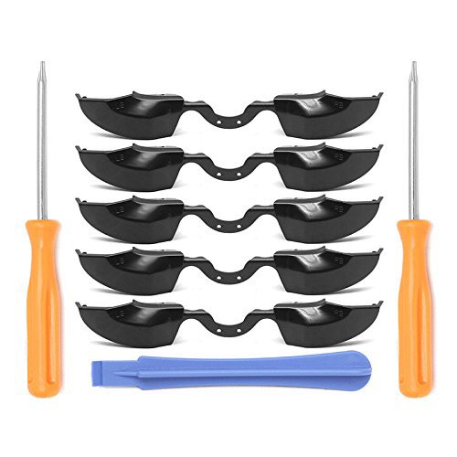5PCS Solid Black LB RB Bumpers Triggers Buttons with T8 T6 Screwdrivers - Replacement Parts for Xbox One Elite Controller - Perfect for Gaming Repair & DIY Maintenance