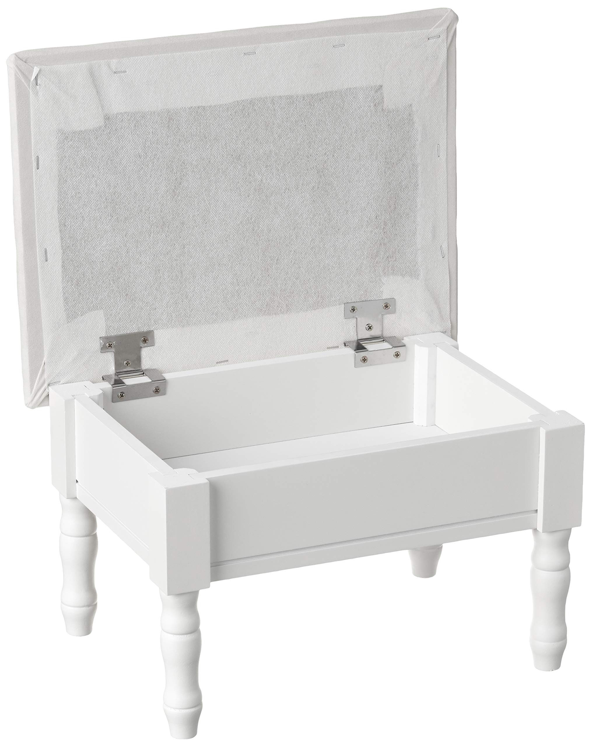 Frenchi Storage Footstool - White for Living Room & Bedroom