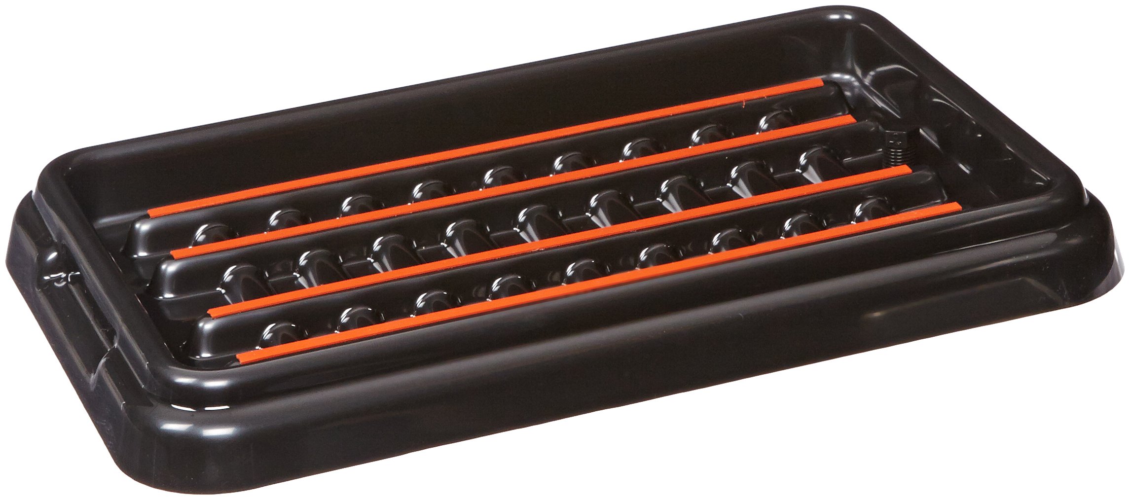 Simport M920-2 ABS Plastic Slide Staining Tray with Black Lid - 20 Slide Capacity (15