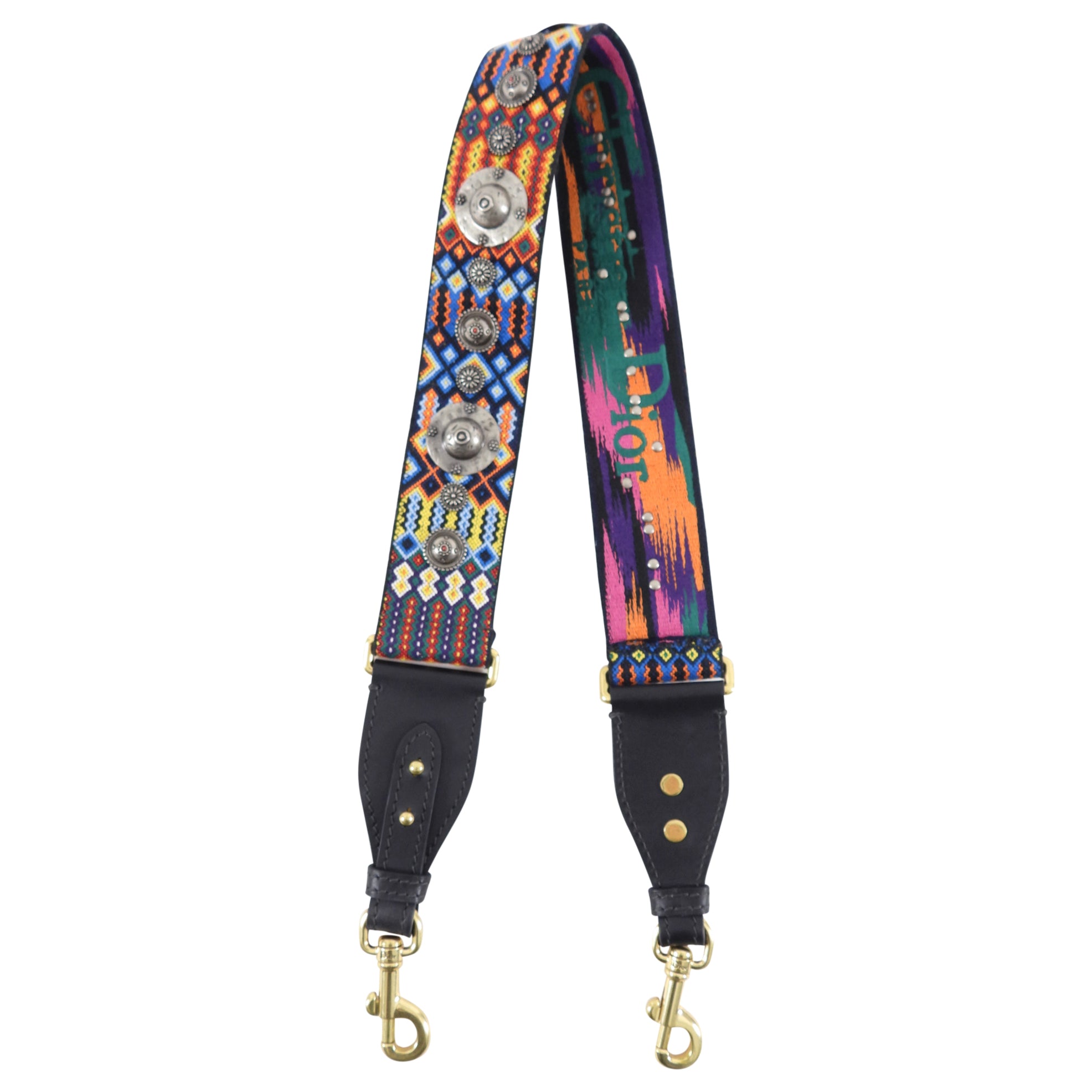 Christian Dior Wide Studded Multicolor Bag Strap - Luxury Designer Shoulder Strap for Handbags & Crossbody Bags - Perfect for Everyday Use, Travel & Fashion Accessories
