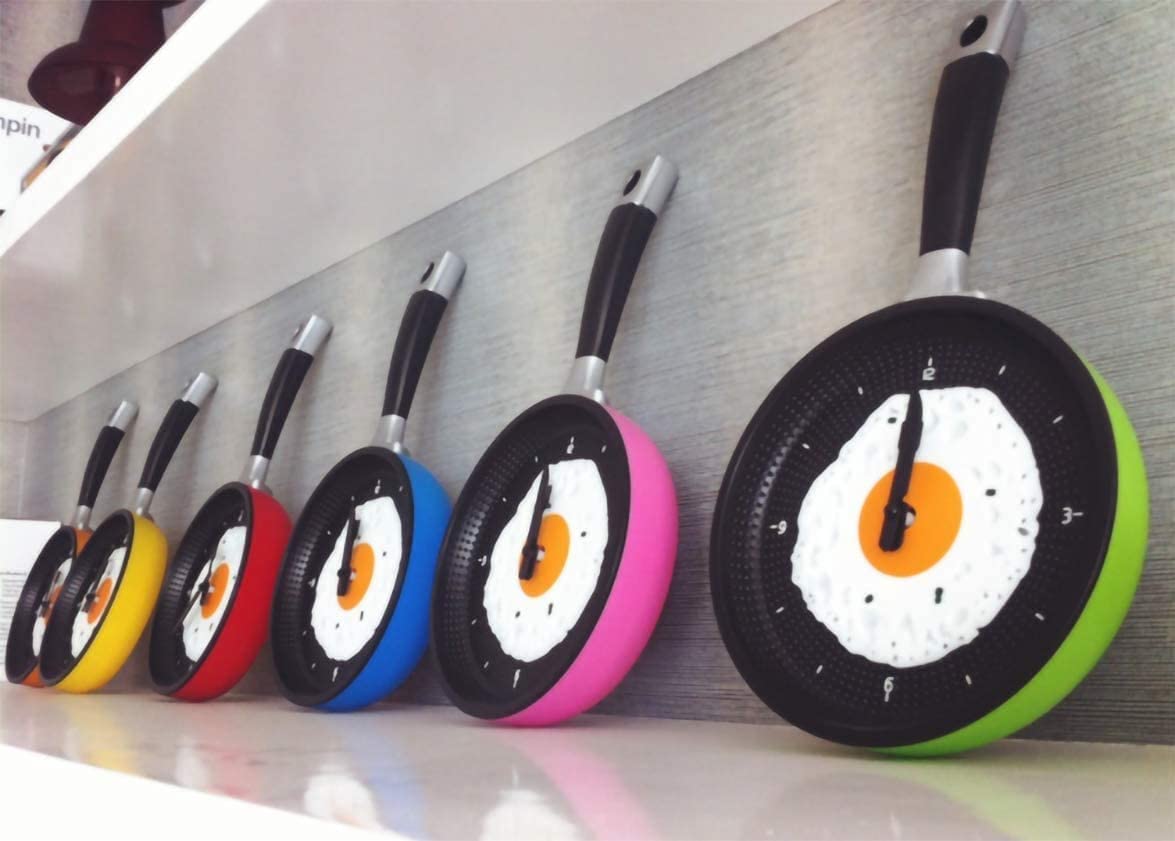 Modern Metal Frying Pan Wall Clock - 10