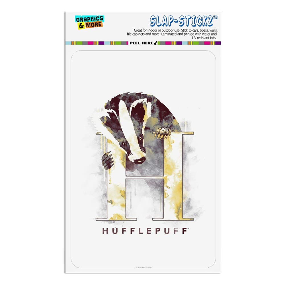 Harry Potter Hufflepuff Watercolor Crest Wall Art - Home & Office Decor for Fans - Perfect for Bedroom, Living Room, or Gift Idea