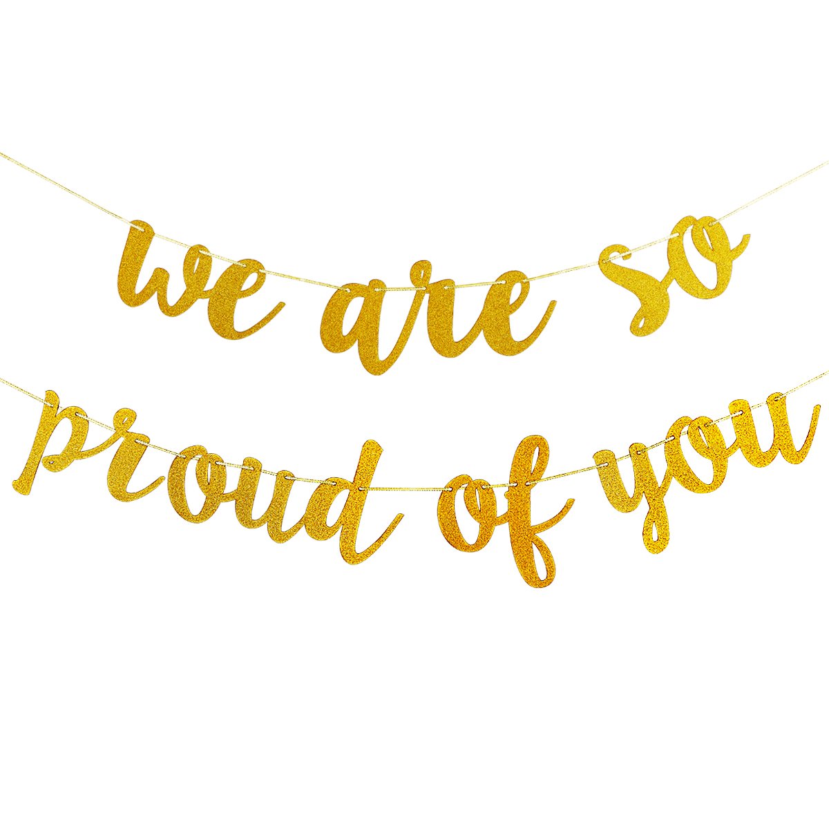 2025 Graduation Party Banner - Gold Glitter 