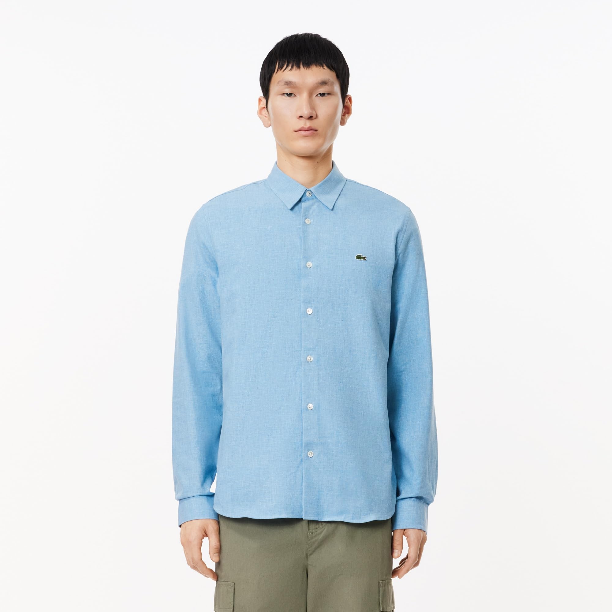 Lacoste Men's Classic Woven Shirt | Slim Fit Casual Button Down Shirt for Men | Perfect for Office, Business, and Weekend Outings