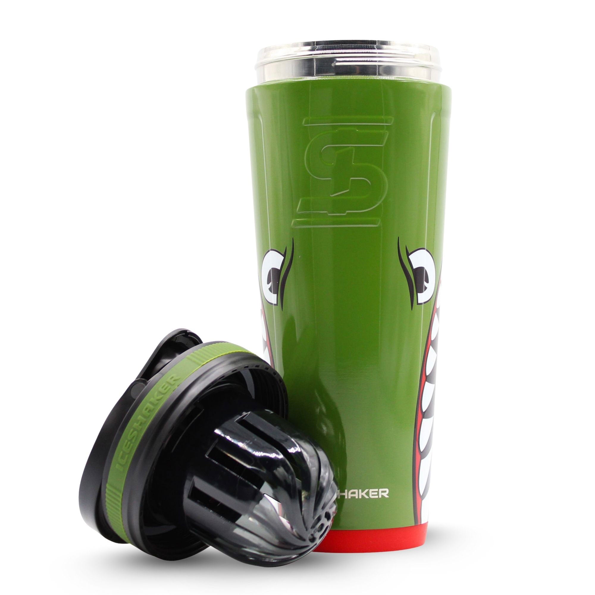 Premium Stainless Steel Ice Shaker Bottle - Leakproof Protein Shaker for Gym, Workouts & Travel - BPA-Free Fitness Water Bottle with Mixing Ball - Ideal for Protein Powder, Pre-Workout & Smoothies
