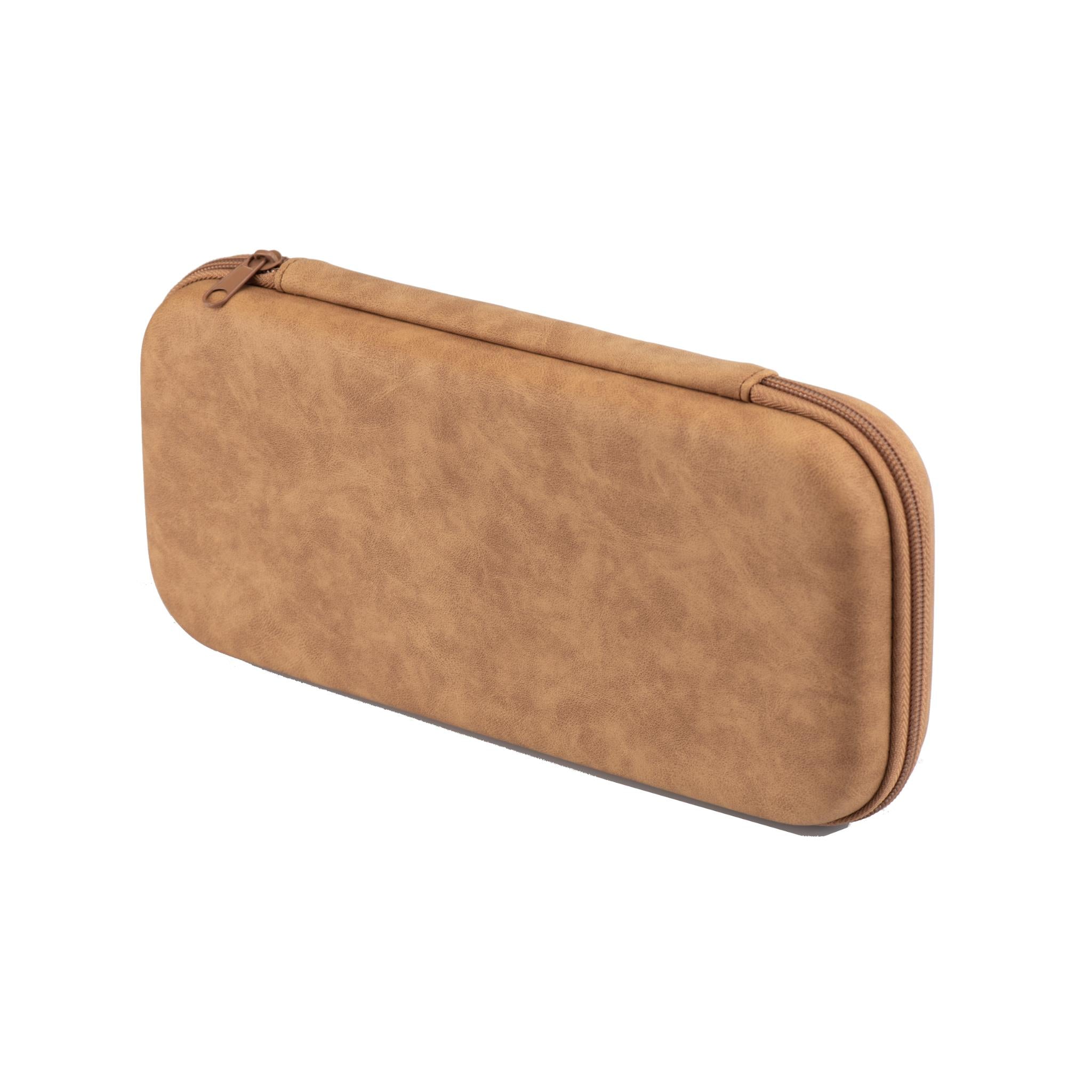 Durable PVC Brown Leather Protective Case for Nintendo Switch 2™ - Shockproof Cover with Enhanced Grip for Gaming On-The-Go, Travel & Daily Use