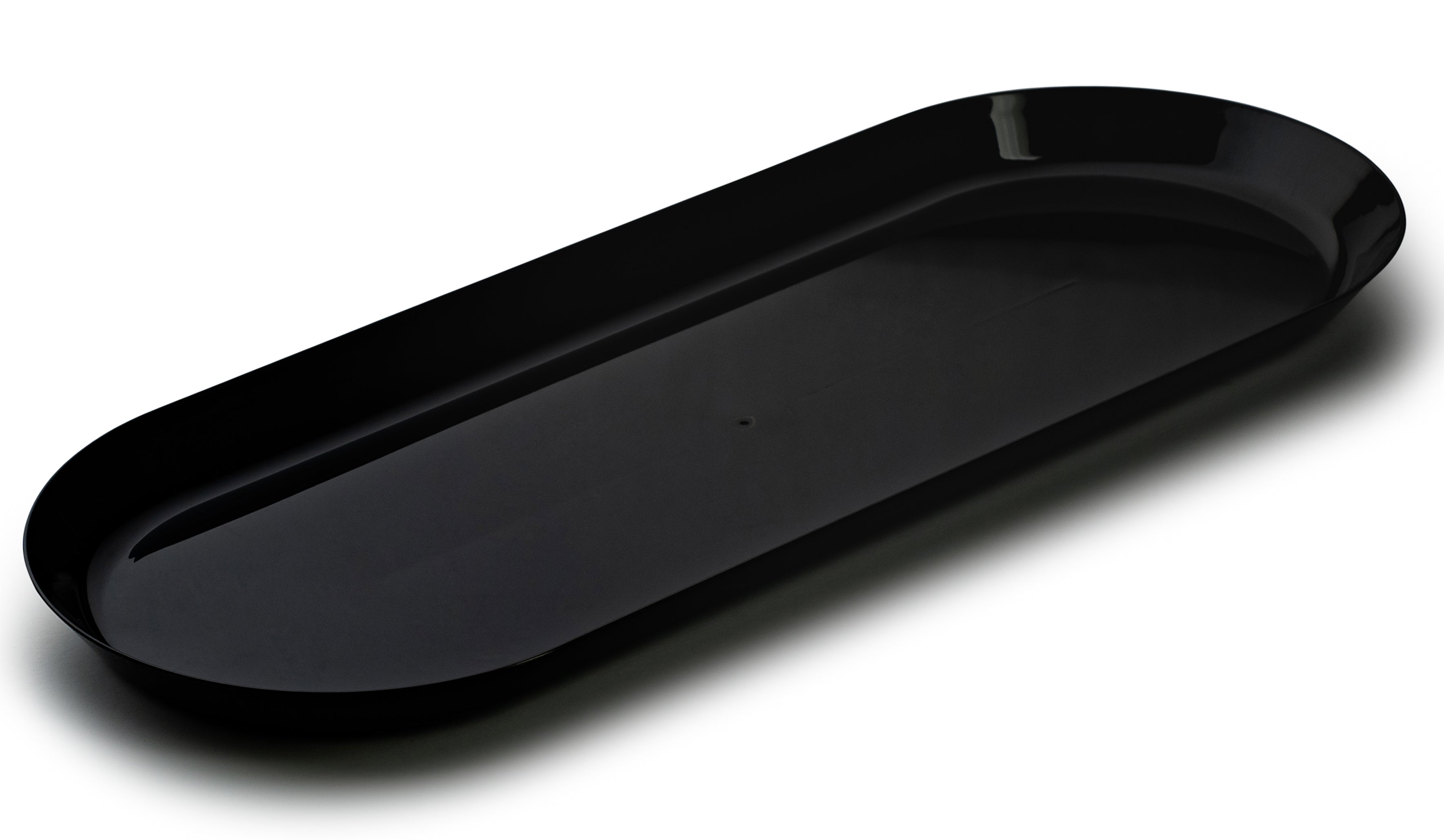 Classic Black Oval Serving Platter Set of 2 - Elegant Appetizer Tray for Dinner Parties, Cheese Boards & Entertaining Guests