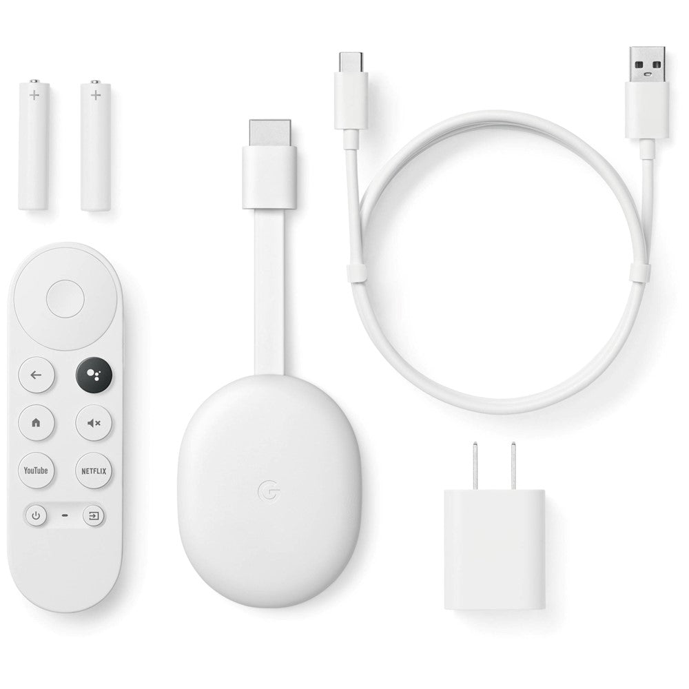 Google Chromecast with Google TV HD Streaming Stick - 1080p Media Player, Voice Remote, Netflix, Disney+, Hulu - Snow White (GA03131-US) - Perfect for Home Entertainment & Smart TV Streaming