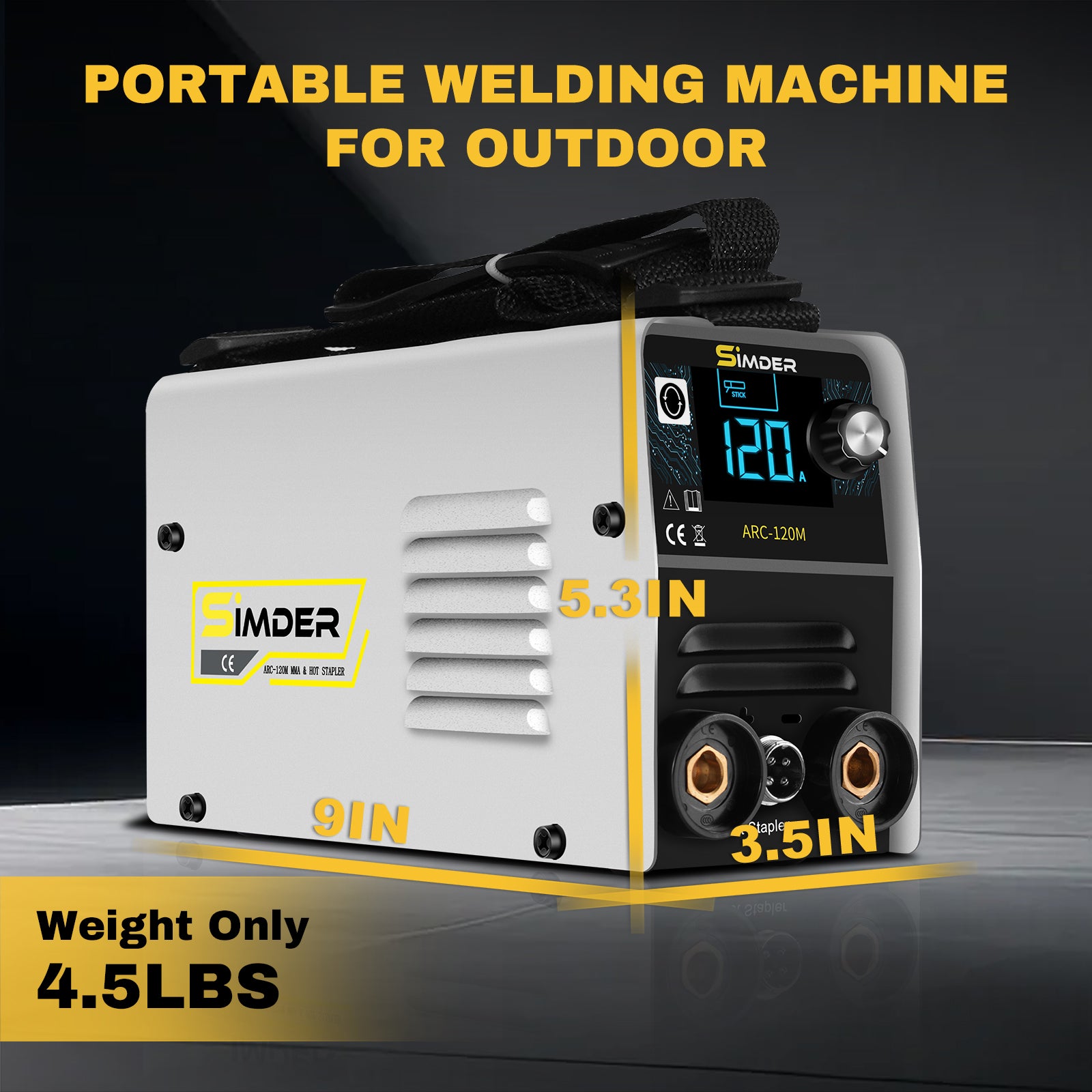 SSIMDER ARC 120M Portable Stick Welder & Hot Stapler Kit - 120V Welding Machine for DIY, Home Repairs, and Metal Fabrication - Perfect for Auto Body Work, Fence Repair, and Small Projects